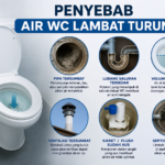 9 Penyebab Air WC Lambat Turun yang Sering Terjadi